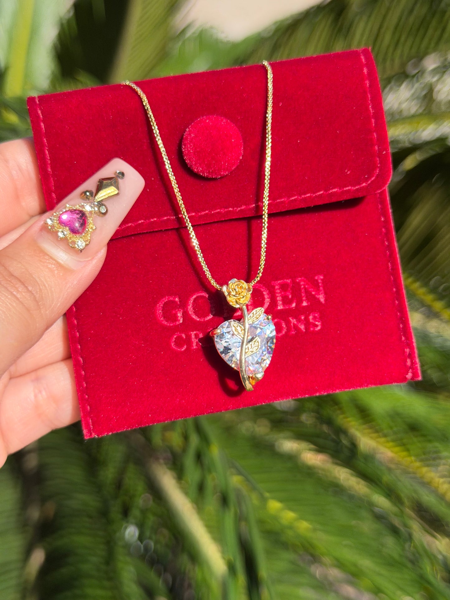 Rose Heart Necklace